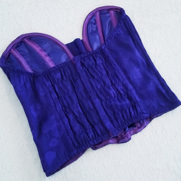 Victoria's Secret Vintage Floral Paisley Print Strapless Corset Bustier - Picture 2 of 12